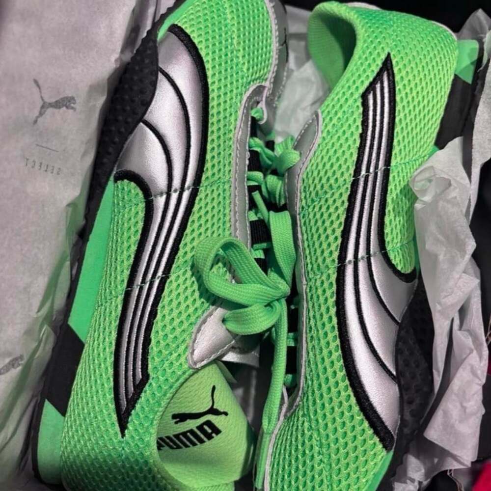 Puma H-Street OG Size 7.5 Fizzy Green Silver